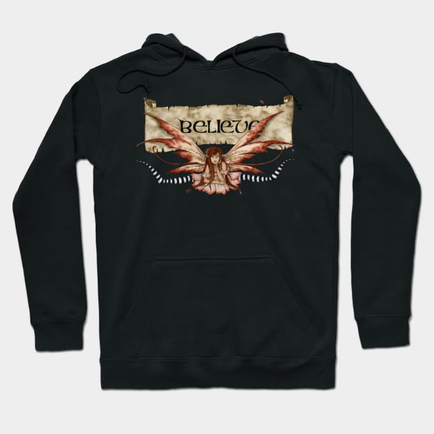 Believe Fairy Hoodie by AmyBrownArt